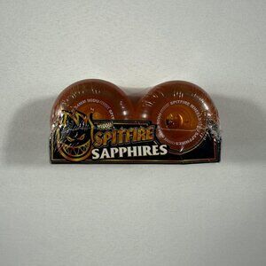 New Spitfire Sapphires 54mm 90D Skateboard Wheels Clear Orange Formula 4 Set